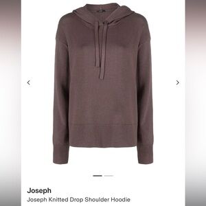 Joseph Knitted Drawstring Hoodie in brown size XS
